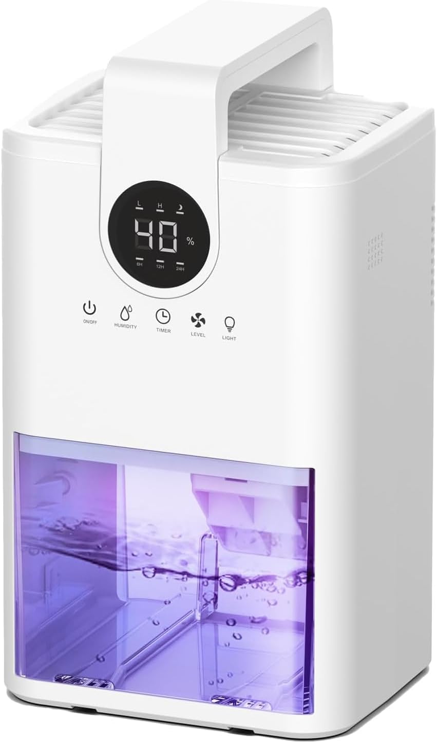 1ABOVE 1000ml electric dehumidifier with LED display and auto shut-off
