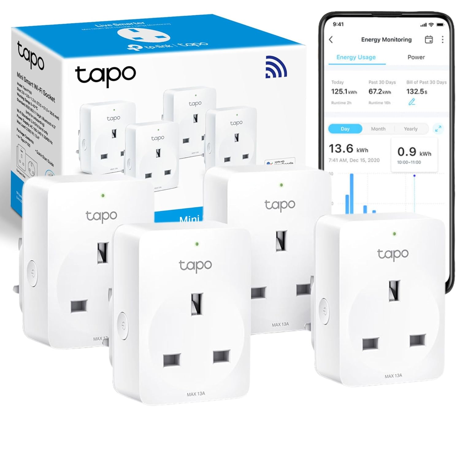 Tapo P110 Smart Plug 4-Pack